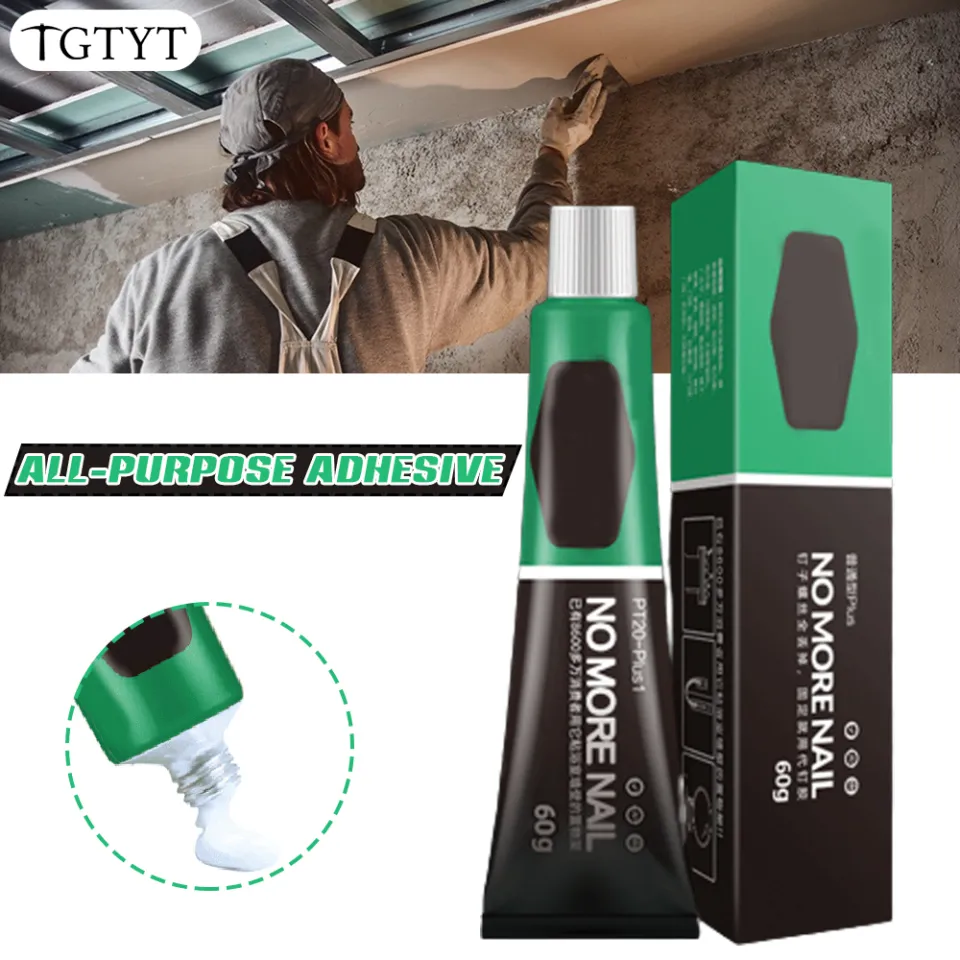 TGTYT 30/60g Waterproof Glass Glue Nail Free Adhesive Quick Drying for  Renovation Glass Glue Clear